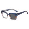 ICARA Classic Thick Square Frame Photochromic Reading Glasses, Womens Mens Full Reading Sun Glasses Variable Tinted Readers (BLUE/GREY, 1.25, x) view 1