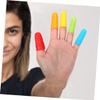 LALAFINA 20pcs Multi-Function Finger Covers Wear-Resistant Silicone Finger Protectors for Nail Practice Hand view 4