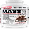 BASIC SUPPLEMENTS Mass Gainer Protein Powder, Supports Muscle Growth & Recovery, 50g Protein, 190g Carbs, 1030 Calories, Gluten-Free, RBST-Free, No Artificial Colors view 1