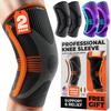 DR. BRACE ELITE Knee Brace with Size Stabilizer (2 Pack) Knee Brace for Women & Men, Workout, Sports, Daily Knee Compression Sleeve for Maximum Knee Pain Support & Fast Recovery (Mars, XXX-Large) view 1