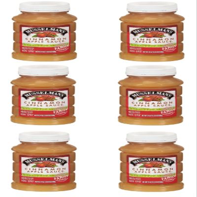 Home Style Cinnamon Applesauce, American Grown Apples by Musselmanns., Non-GMO, Gluten Free, Dairy Free, 24 Oz Jar - Pack of 6