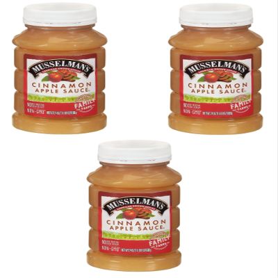 Home Style Cinnamon Applesauce, American Grown Apples by Musselmanns., Non-GMO, Gluten Free, Dairy Free, 24 Oz Jar - Pack of 3