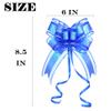 10PCS Iridescent Blue Gift Bow - Perfect Large Pull Bows for Gifts Wrapping, Man Present Decoration Birthdays Holiday and More(6 inches) view 3