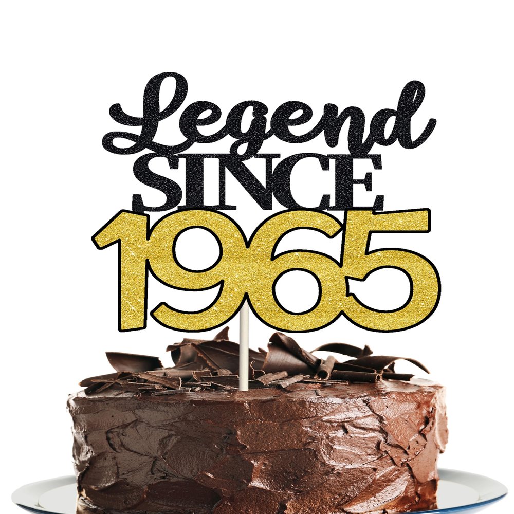 Legend Since 1965 cake topper, 60 Birthday Cake Toppers Glitter, 60 cake topper, 60th birthday decorations,60th Birthday Cake Topper 60th Anniversary Party Decorations