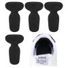 PATIKIL T-Shape Heel Pads, 2 Pairs Heel Grips Liner Cushion Pads Inserts High Heel Comfort Pads Anti Slip Back of Heel Cushion for Shoes Women Men Too Big, Black view 1