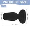 PATIKIL T-Shape Heel Pads, 2 Pairs Heel Grips Liner Cushion Pads Inserts High Heel Comfort Pads Anti Slip Back of Heel Cushion for Shoes Women Men Too Big, Black view 2