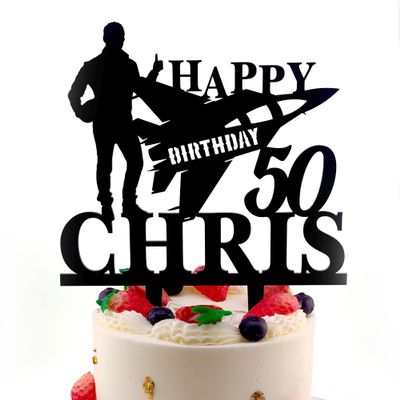 Air Force Cake Topper Fighter Jet Birthday Decoration, Military Party Cake Topper, F-22 Raptor Theme, Army Navy Marines Keepsake, Perfect for Aviation Lovers