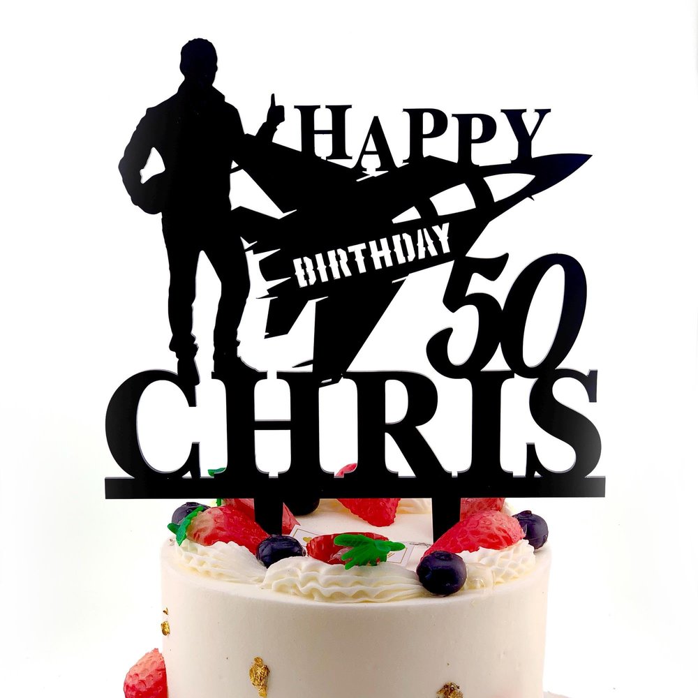 Air Force Cake Topper Fighter Jet Birthday Decoration, Military Party Cake Topper, F-22 Raptor Theme, Army Navy Marines Keepsake, Perfect for Aviation Lovers
