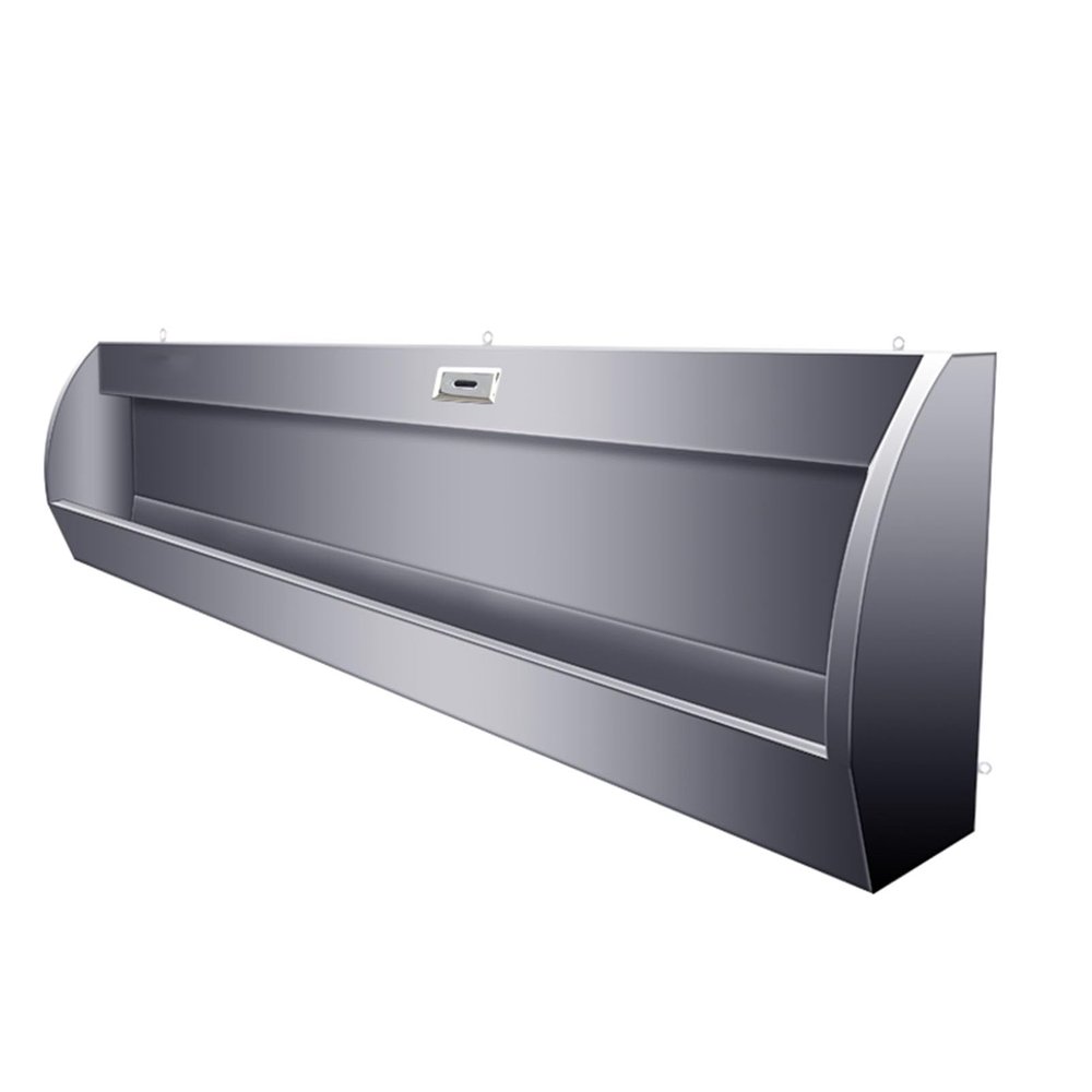 UHRLGHS Male Sanitary Ware Public Toilet Urinal, Commercial Stainless Steel Large Urinal Bathroom Toilet, Lengthened 100CM Urinal Trough with Drain Pipe, for Families H(with Sensor 100CM)