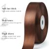 CLUEWR Brown Satin Ribbon, 1 Inch, 50 Yards view 4