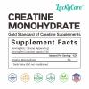 Luckycare Creatine Monohydrate Powder 500g | Pure Creatine for Muscle, Energy, Recovery & Strength | Vegan, Gluten Free, Easy to Digest | 100 Servings for Men & Women view 3