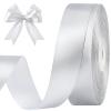 CLUEWR Silver Satin Ribbon, 1 Inch, 50 Yards view 1