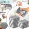 Thyle 12 Pack Steel Wool Scrubber Kitchen Sponges, Heavy Duty Non Scratch Metal Sponges, Reusable Cleaning Scrub Pads for Dishes, Pots, Pans, Sink and Tough Hard Stains (Gray) view 3