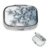 Square Pill Case for Purse or Pocket 2 Compartment Medicine Pill Box Portable Small Pill Organizer Transparent Snowflake Travel Pillbox Medicine Vitamin Cod Liver Oil Storage Box view 1