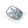 Square Pill Case for Purse or Pocket 2 Compartment Medicine Pill Box Portable Small Pill Organizer Transparent Snowflake Travel Pillbox Medicine Vitamin Cod Liver Oil Storage Box view 2