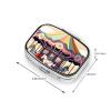 Square Pill Case for Purse or Pocket 2 Compartment Medicine Pill Box Portable Small Pill Organizer Carousel Travel Pillbox Medicine Vitamin Cod Liver Oil Storage Box view 2