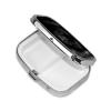 Square Pill Case for Purse or Pocket 2 Compartment Medicine Pill Box Portable Small Pill Organizer Black Red Eyed Wolf Travel Pillbox Medicine Vitamin Cod Liver Oil Storage Box view 3