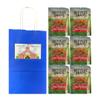 Big Top Deals USA Blue Paper Bag (5.25x3.2x8) with Snaps Veggie Chips Tomato Basil 6-Pack Custom Bundle Pack view 1