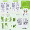 Threlaco 16 Pcs Reflexology Socks and Gloves with Tools Foot Reflexology Socks with Acupressure Gloves & 8 Pcs Massage Point Tools Foot Relief Acupressure Massager Set for Women and Men(Green) view 2