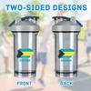 Bahamas Map Flag 18 Ounce Shaker Bottle Drink Mixer Leak-proof Pre Workout Protein Shakes Meal Replacement Shakes Bottles 500ML/18 Oz Gray&-3&-3&-3 view 3