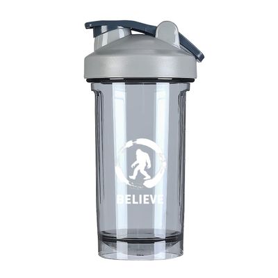 Believe in Bigfoot 2 18 Ounce Shaker Bottle Drink Mixer Leak-proof Pre Workout Protein Shakes Meal Replacement Shakes Bottles 500ML/18 Oz Gray