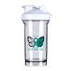 Butterfly Ovarian Cancer Awareness 18 Ounce Shaker Bottle Drink Mixer Leak-proof Pre Workout Protein Shakes Meal Replacement Shakes Bottles 500ML/18 Oz White view 1