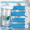 Butterfly Ovarian Cancer Awareness 18 Ounce Shaker Bottle Drink Mixer Leak-proof Pre Workout Protein Shakes Meal Replacement Shakes Bottles 500ML/18 Oz White view 2