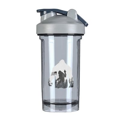 America Sasquatch Bigfoot Trees Forest 1 18 Ounce Shaker Bottle Drink Mixer Leak-proof Pre Workout Protein Shakes Meal Replacement Shakes Bottles 500ML/18 Oz Gray