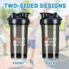 0 Days Without Sarcasm 2 18 Ounce Shaker Bottle Drink Mixer Leak-proof Pre Workout Protein Shakes Meal Replacement Shakes Bottles 500ML/18 Oz Black view 3