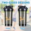 Childhood Cancer Survivor 18 Ounce Shaker Bottle Drink Mixer Leak-proof Pre Workout Protein Shakes Meal Replacement Shakes Bottles 500ML/18 Oz Black view 3