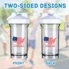 America Map Flag 1 18 Ounce Shaker Bottle Drink Mixer Leak-proof Pre Workout Protein Shakes Meal Replacement Shakes Bottles 500ML/18 Oz White&-3&-3&-3 view 3