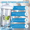 Butterfly Non Hodgkin lymphoma Cancer Awareness 18 Ounce Shaker Bottle Drink Mixer Leak-proof Pre Workout Protein Shakes Meal Replacement Shakes Bottles 500ML/18 Oz White view 2