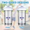Belizean Flag 18 Ounce Shaker Bottle Drink Mixer Leak-proof Pre Workout Protein Shakes Meal Replacement Shakes Bottles 500ML/18 Oz White&-3&-3&-3 view 3