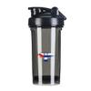 Cuba Flag 18 Ounce Shaker Bottle Drink Mixer Leak-proof Pre Workout Protein Shakes Meal Replacement Shakes Bottles 500ML/18 Oz Black view 1