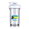 Bahamas Map Flag 18 Ounce Shaker Bottle Drink Mixer Leak-proof Pre Workout Protein Shakes Meal Replacement Shakes Bottles 500ML/18 Oz White view 1