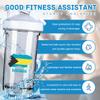Bahamas Map Flag 18 Ounce Shaker Bottle Drink Mixer Leak-proof Pre Workout Protein Shakes Meal Replacement Shakes Bottles 500ML/18 Oz White view 2