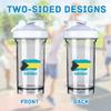 Bahamas Map Flag 18 Ounce Shaker Bottle Drink Mixer Leak-proof Pre Workout Protein Shakes Meal Replacement Shakes Bottles 500ML/18 Oz White view 3