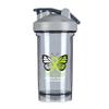 Butterfly Non Hodgkin lymphoma Cancer Awareness 18 Ounce Shaker Bottle Drink Mixer Leak-proof Pre Workout Protein Shakes Meal Replacement Shakes Bottles 500ML/18 Oz Gray view 1