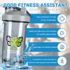 Butterfly Non Hodgkin lymphoma Cancer Awareness 18 Ounce Shaker Bottle Drink Mixer Leak-proof Pre Workout Protein Shakes Meal Replacement Shakes Bottles 500ML/18 Oz Gray view 2