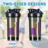 Breast Cancer Warrior Support Squad Bladder Cancer Awareness 18 Ounce Shaker Bottle Drink Mixer Leak-proof Pre Workout Protein Shakes Meal Replacement Shakes Bottles 500ML/18 Oz Black view 3