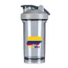 Colombia Map Flag 18 Ounce Shaker Bottle Drink Mixer Leak-proof Pre Workout Protein Shakes Meal Replacement Shakes Bottles 500ML/18 Oz Gray&-3&-3&-3 view 1