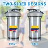 Colombia Map Flag 18 Ounce Shaker Bottle Drink Mixer Leak-proof Pre Workout Protein Shakes Meal Replacement Shakes Bottles 500ML/18 Oz Gray&-3&-3&-3 view 3