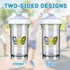 Butterfly Sarcoma Cancer Awareness 18 Ounce Shaker Bottle Drink Mixer Leak-proof Pre Workout Protein Shakes Meal Replacement Shakes Bottles 500ML/18 Oz White&-3&-3&-3 view 3