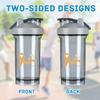 Childhood Cancer Survivor 18 Ounce Shaker Bottle Drink Mixer Leak-proof Pre Workout Protein Shakes Meal Replacement Shakes Bottles 500ML/18 Oz Gray view 2
