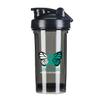 Butterfly Ovarian Cancer Awareness 18 Ounce Shaker Bottle Drink Mixer Leak-proof Pre Workout Protein Shakes Meal Replacement Shakes Bottles 500ML/18 Oz Black view 1