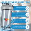 Cameroon Cameroonian Flag 18 Ounce Shaker Bottle Drink Mixer Leak-proof Pre Workout Protein Shakes Meal Replacement Shakes Bottles 500ML/18 Oz Gray view 2