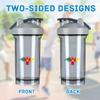 Cameroon Cameroonian Flag 18 Ounce Shaker Bottle Drink Mixer Leak-proof Pre Workout Protein Shakes Meal Replacement Shakes Bottles 500ML/18 Oz Gray view 3