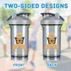 Childhood Cancer Awareness 18 Ounce Shaker Bottle Drink Mixer Leak-proof Pre Workout Protein Shakes Meal Replacement Shakes Bottles 500ML/18 Oz Gray&-3 view 3