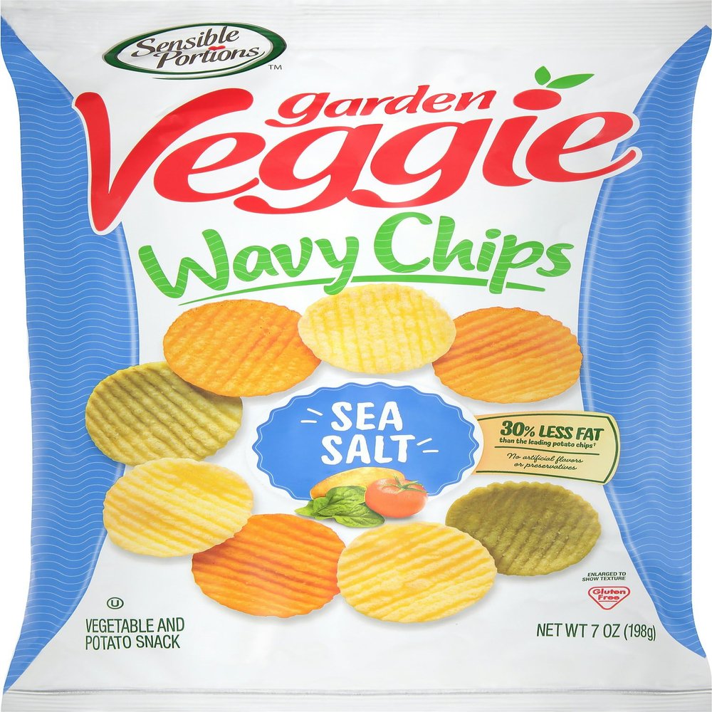 Sensible Portions Veggie Chips Sea Salt 7 oz (Pack of 12)