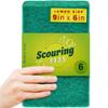 DecorRack 6 X-Large Scouring Pads 9" x 6" Extra Large Dish Pad for Heavy Duty Cleaning, 100% Bigger Than Standard Size (6 Pack) view 1